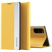 Xiaomi 12 / 12X / 12S, Oldalra nyíló tok, stand, Wooze Silver Line, sárga akciós termékkép 1