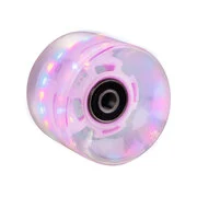 Műanyag gördeszka világító kerék 60*45 mm ABEC 7 csapágyakkal  rózsaszín akciós termékkép 1