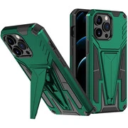 Xiaomi Redmi Note 9T 5G, Műanyag hátlap védőtok szilikon belső, közepesen ütésálló, kitámasztóval, Wooze Supportive Care, zöld akciós termékkép 1