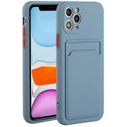 Xiaomi Redmi 10 5G / Redmi Note 11E, Szilikon tok, kártyatartóval, Wooze Card Slot, leander-szürke akciós termékkép 1