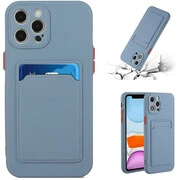 Xiaomi Redmi 10 5G / Redmi Note 11E, Szilikon tok, kártyatartóval, Wooze Card Slot, leander-szürke termék 2. képe
