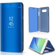 Samsung Galaxy M22 SM-M225F, Oldalra nyíló tok, hívás mutatóval, Smart View Cover, kék (utángyártott) termék 2. képe