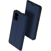 Oppo Reno6 5G, Oldalra nyíló tok, stand, Dux Ducis, sötétkék akciós termékkép 1