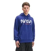 Cropp - Nyomott mintás pulóver NASA - indigókék akciós termékkép 1
