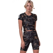 Crop top Nebbia Active 568 Vulkanikus Fekete S akciós termékkép 1