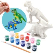 Playgo: Dinoszaurusz világ műgyanta festés - T-rex és Triceratopsz akciós termékkép 1