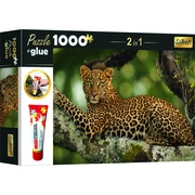 Trefl: Leopárd puzzle - 1000 darabos + ragasztó akciós termékkép 1