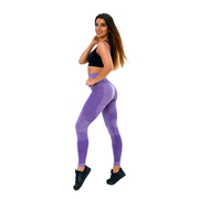 Női leggings Boco Wear Violet Melange Push Up lila XS/S termék 2. képe