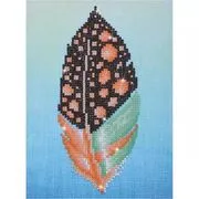 Diamond Dotz: Gyémántszemes kirakó - Színes madártoll, 18 x25 cm akciós termékkép 1
