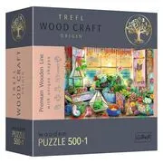 Trefl Puzzle Wood Craft: Tengerparti nyaraló - 500 + 1 darabos puzzle fából akciós termékkép 1