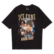 Cropp - Nyomott mintás fekete póló Ice Cube - fekete akciós termékkép 1