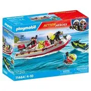 Playmobil: Tűzoltócsónak aqua scooterrel 71464 akciós termékkép 1