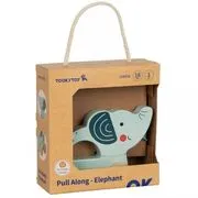 Tooky Toy: Húzható fa elefánt akciós termékkép 1