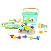 Tooky Toy: Fa építőkészlet vödörben - Kert akciós termékkép 1