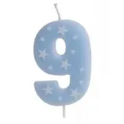 Színes születésnapi számgyertya, 6 cm - 9 akciós termékkép 1