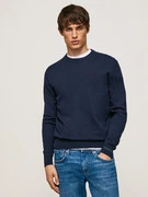 Pepe Jeans Andre Crew Neck Pulóver Kék akciós termékkép 1