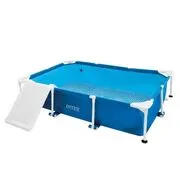 Intex: Fémvázas négyszögletes kisállat medence rámpával - 229 x 152 x 46 cm akciós termékkép 1