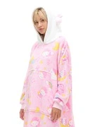 Cropp - Kapucnis pulóver mintával Hello Kitty - pasztellpink termék 2. képe