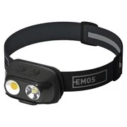 EMOS COB LED Fejlámpa tölthető P3542, 500lm, 130m, Li-pol 1200mAh akciós termékkép 1