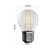 LED izzó Filament Mini Globe / E27 / 1,8 W (25 W) / 250 lm / természetes fehér akciós termékkép 1