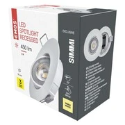 EMOS SIMMI LED spotlámpa 5W 450lm IP20 meleg fehér 3db akciós termékkép 1