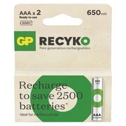 GP ReCyko NiMH Akkumulátor HR03 (AAA) 650mAh 2db akciós termékkép 1