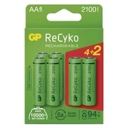 GP ReCyko NiMH Akkumulátor HR6 (AA) 2100mAh 6db akciós termékkép 1