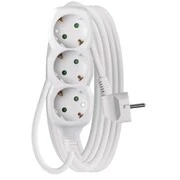 Hosszabbító 5 m / 3 aljzat / fehér / PVC / 1,5 mm2 akciós termékkép 1