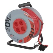 Kábeldob 40 m / 4 aljzat / fekete / PVC / 230 V / 2,5 mm2 akciós termékkép 1