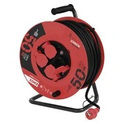 Kültéri kábeldob 50 m / 4 aljzat / fekete / gumi / 230 V / 1,5 mm2 akciós termékkép 1