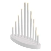 LED gyertyatartó, fehér, 24,5 cm, 3x AA, beltéri, meleg fehér, időzítő akciós termékkép 1