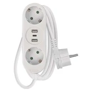 Hosszabbító 1,4 m / 2 aljzat+2×USB-A+1×USB-C / fehér / PVC / 1,5 mm2 akciós termékkép 1