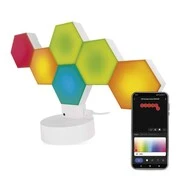 GoSmart LED asztali lámpa Hexagon fehér, 6 részből álló, RGBIC dimmelhető, WiFi akciós termékkép 1