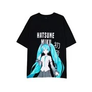 Cropp - Nyomott mintás fekete póló Hatsune Miku - fekete akciós termékkép 1