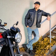 Bőr motoros dzseki W-TEC Helsin fekete-fehér S termék 2. képe