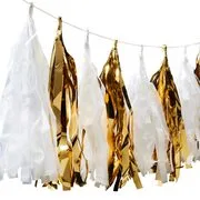 BANNER DAY girland, fehér/arany akciós termékkép 1