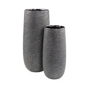 ASTRID kerámia váza 38cm, ezüst termék 2. képe