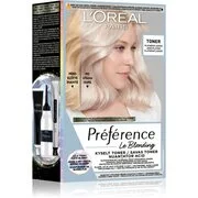 L’Oréal Paris Préférence Le Blonding Toner savas hajfesték árnyaló semlegesítő réz alaptónusok árnyalat 01 Platinum Ice 1 db akciós termékkép 1