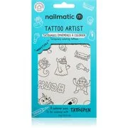 Nailmatic Tattoo Artist Temporary Coloring Tattoos tetoválás gyermekeknek 3 y+ Monsters 9x16,3 cm akciós termékkép 1