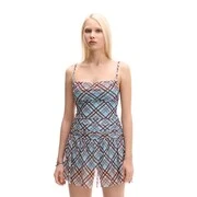 Cropp - Kockás mini ruha - halványkék akciós termékkép 1