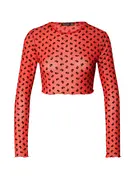 Nasty Gal Póló  korál / fekete akciós termékkép 1