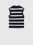 MANGO KIDS Pulóver 'CHLOE'  tengerészkék / fehér termék 2. képe