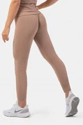 Nebbia biopamut bordázott, magas derekú leggings barna XS termék 2. képe