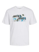 JACK & JONES Póló 'OUTDOOR'  tengerészkék / türkiz / olíva / fehér termék 2. képe