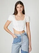 florence by mills exclusive for ABOUT YOU Top 'Date Night '  fehér termék 2. képe