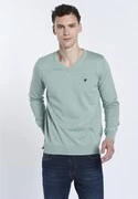 DENIM CULTURE Pulóver ' TITO '  sötétkék / menta termék 2. képe