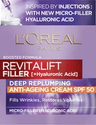 L’Oréal Paris Revitalift Filler Face Cream SPF50 nappali krém a bőr öregedése ellen SPF 50 akciós termékkép 1