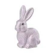 EASTER csillámló dekor nyúl, pasztell lila 22cm akciós termékkép 1