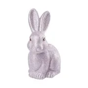 EASTER csillámló dekor nyúl, pasztell lila 22cm termék 2. képe