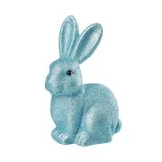 EASTER csillámló dekor nyúl, kék 22cm akciós termékkép 1